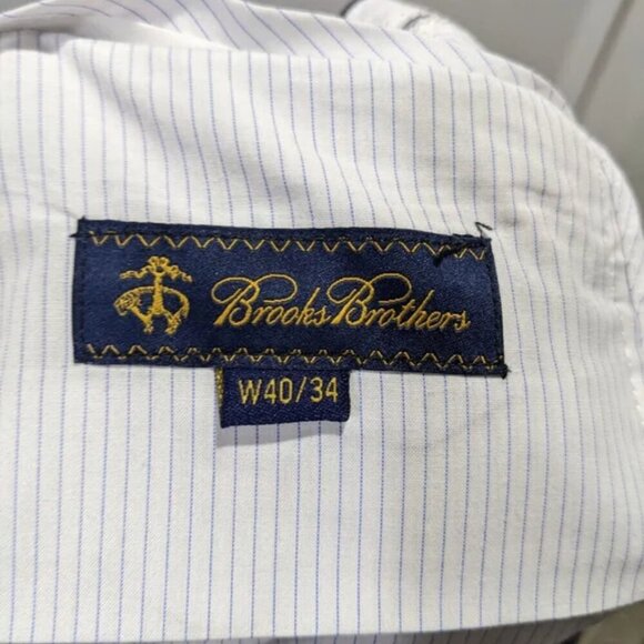 NWT Brooks Brothers | Gabardine Wool Trousers In Grey (40/34) - Picture 3 of 10